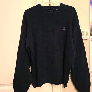 Izod Vintage Men's Crewneck Sweater Size Large Blue-Green